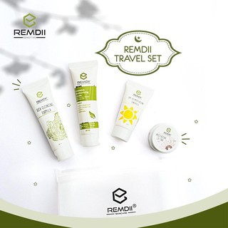REMDII Skincare Travel Pack (Facial Cleanser / Moisturizing Cream / Moisturizing Sun Shield / Moisturizing Lip Care)