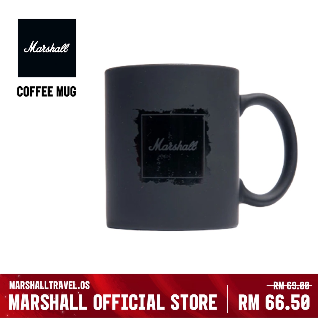 Marshall Coffee Mug 325ml / 11oz Matte Black Ceramic Mug Tea Mug