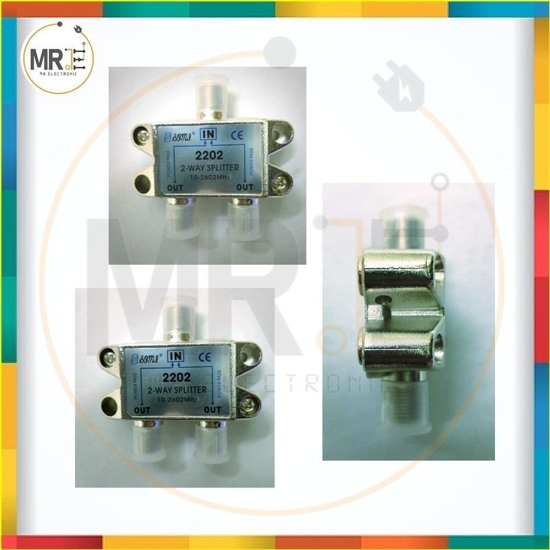2 WAY TV SPLITTER H2222 READYSTOK