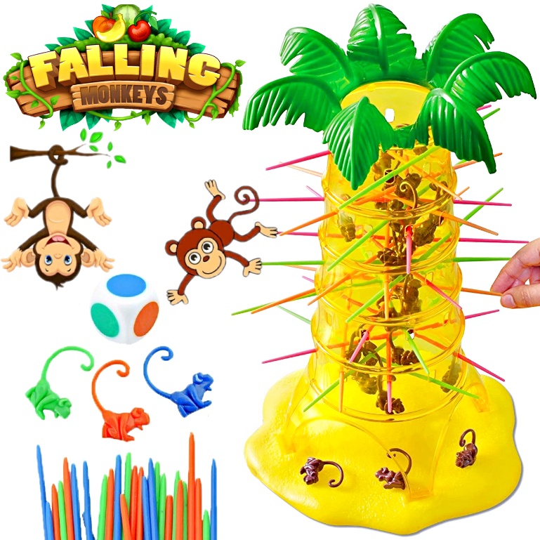 Falling Tumble Tumbling Climbing Catch Monkey Toys Parent Child Interactive Board Game Mainan Tangkap Monyek