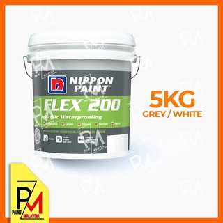 5kg Nippon Paint Flex 200 Waterproofing Elastomeric Membrane Car Porch Balcony Concrete Slab Open Roof Shopee Malaysia