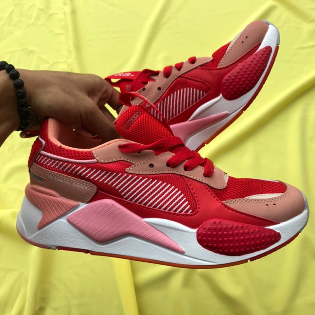 puma rsx red and pink