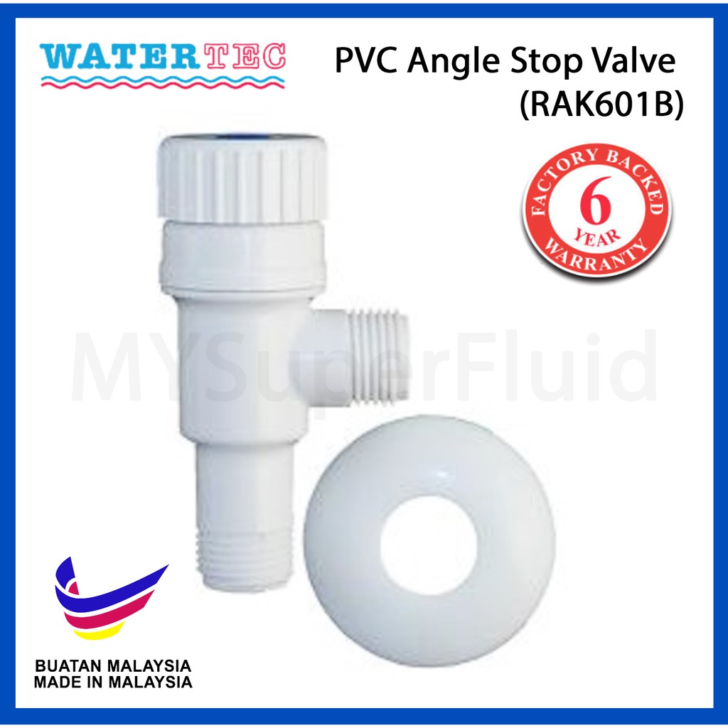 Watertec Pvc 1 2 15mm Angle Stop Valve Stop Cock Stopcock Shopee Malaysia