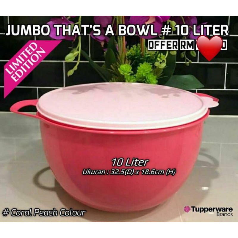 Tupperware Brands[Ready Stock] Mega Bowl 10L