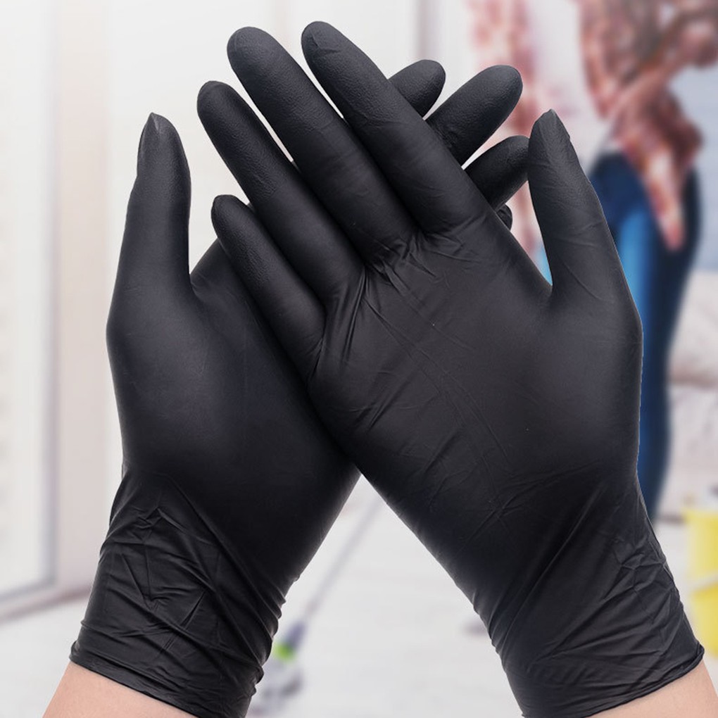 black non latex gloves