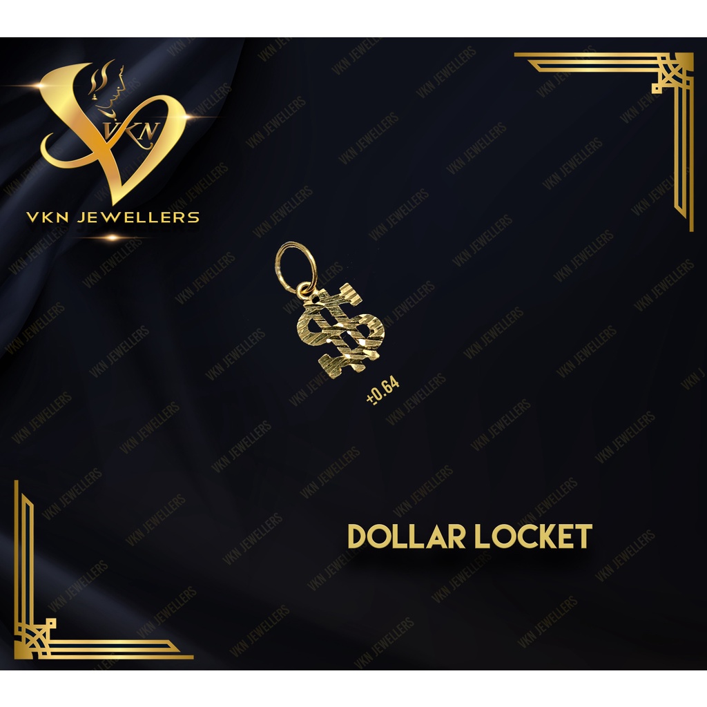 916 Gold Dollar Pendant Vkn Jewellers Shopee Malaysia