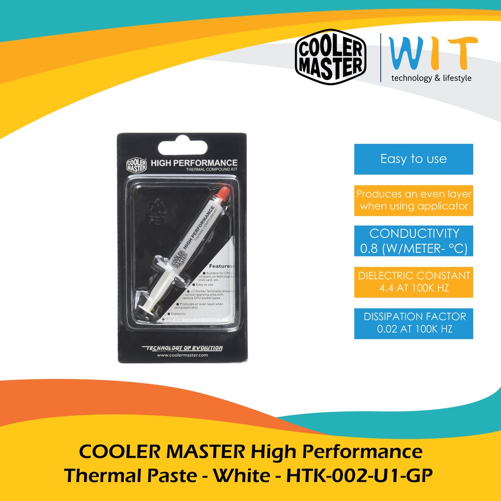 Cooler Master High Performance Thermal Paste - White - HTK-002-U1-GP