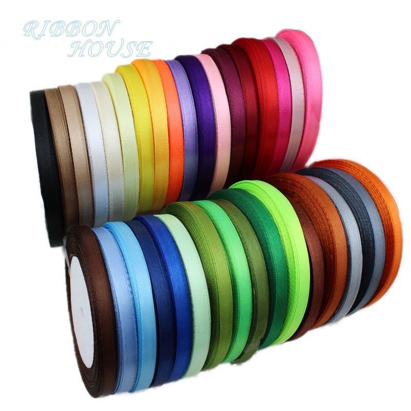 (25yards/roll) 6mm Wide Single Smooth Ribbon Used As Gift Box Packaging Clothing Matching Design Holiday Celebration