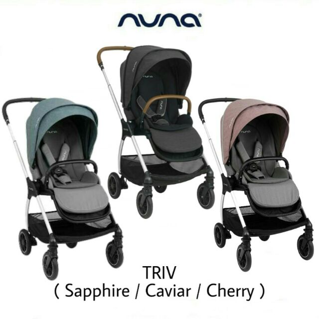 Nuna Triv Stroller Ebony Sapphire Caviar Cherry Shopee Malaysia