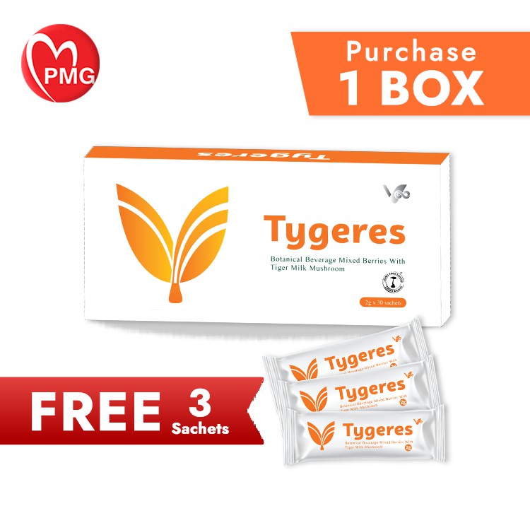 Tygeres Mixed Berries Powder 2g x 30s Tigermilk mushroom powder, good for cough/baik untuk