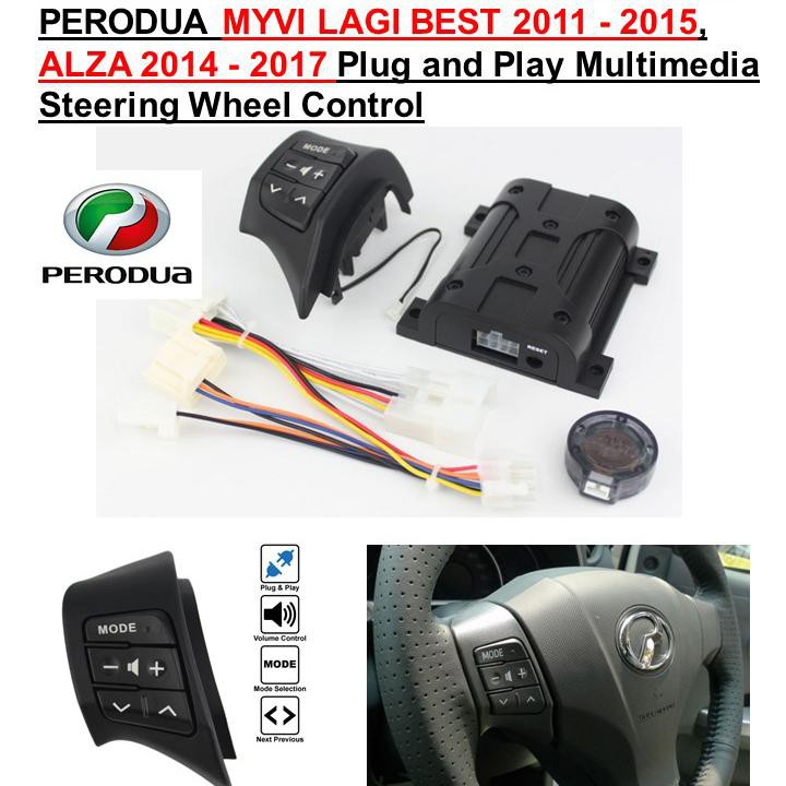 Steering Wheel Control Perodua Alza Myvi Lagi Best Bezza 