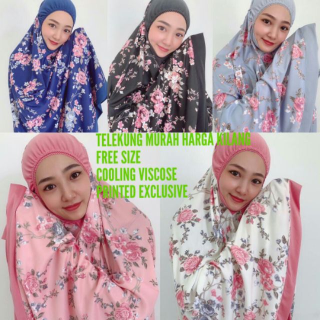 TELEKUNG PRINTED BUNGA  ROSE EXCLUSIVE HARGA  KILANG 