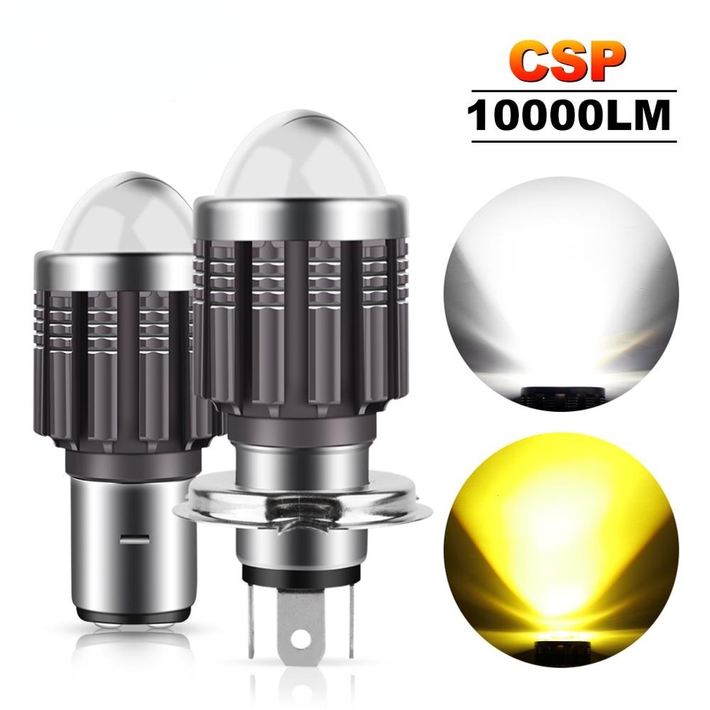 10000lm h4 led motosikal h6 ba20d led lampu motosikal mentol csp lens putih kuning hi lo skuter lamp accessories lampu kabus 12v