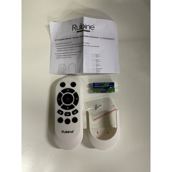 Rubine Ceiling Fan Remote Control Orginal For Vento&Aria&Alto&Forza