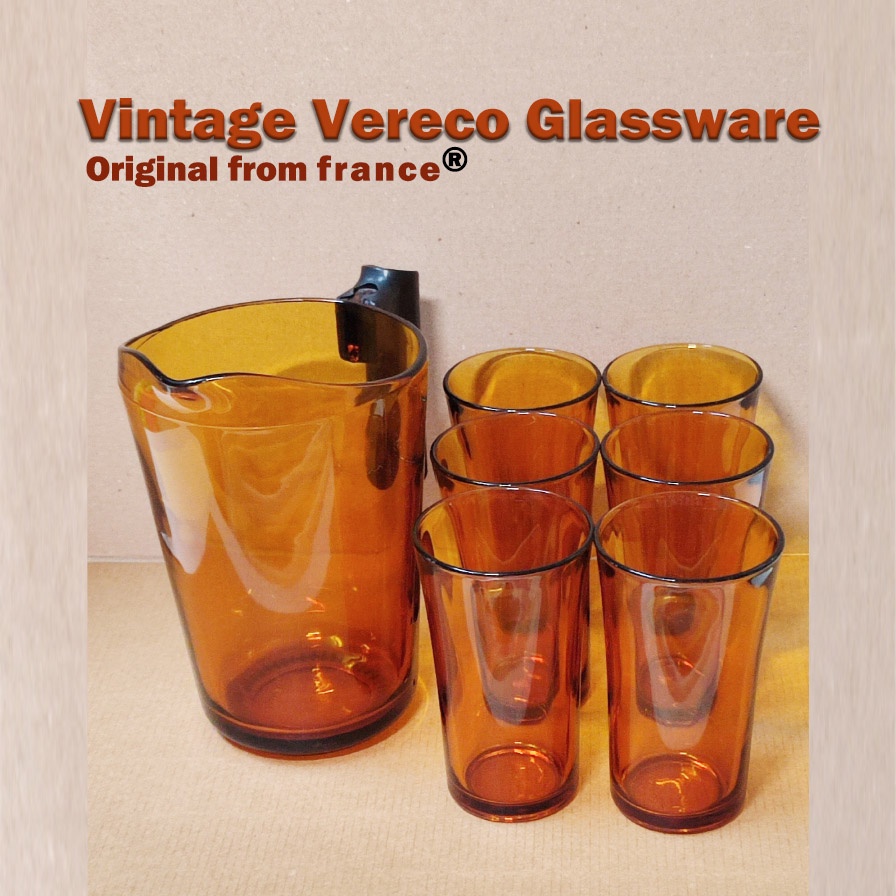Lot De 12 Assiettes Vintage Vereco En Verre - 20,5 Cm