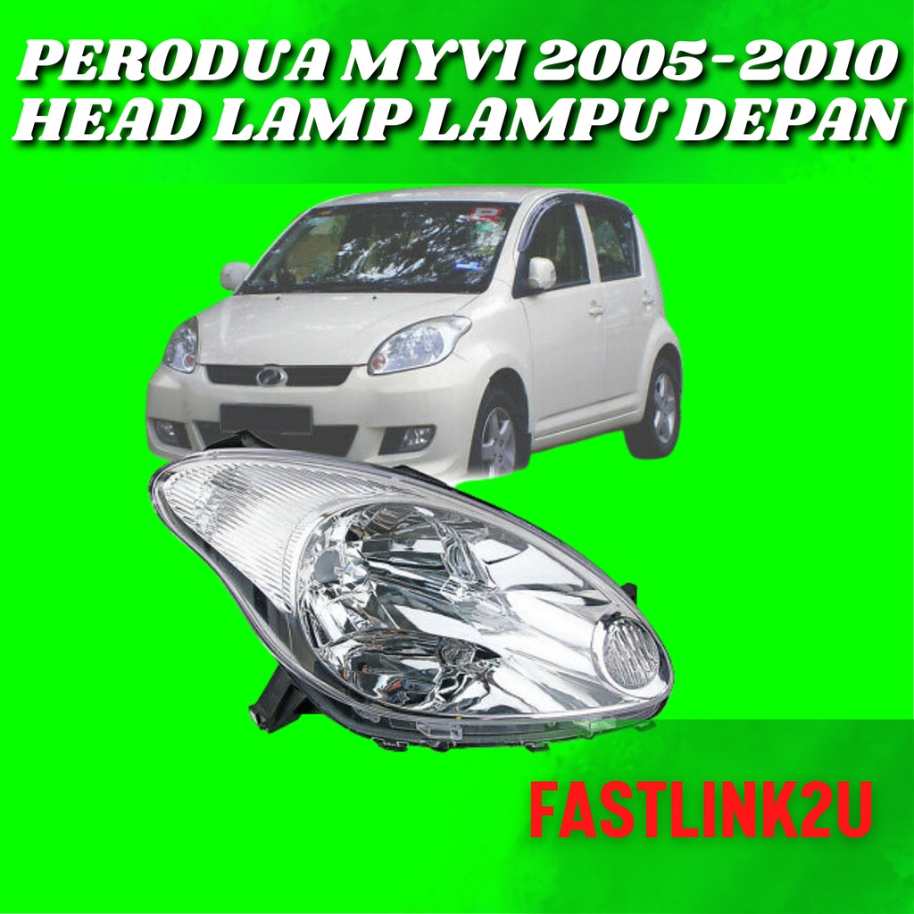 Perodua Myvi Lama Head Lamp Lampu Besar Depan White Chrome 100 New Baru High Quality Shopee Malaysia