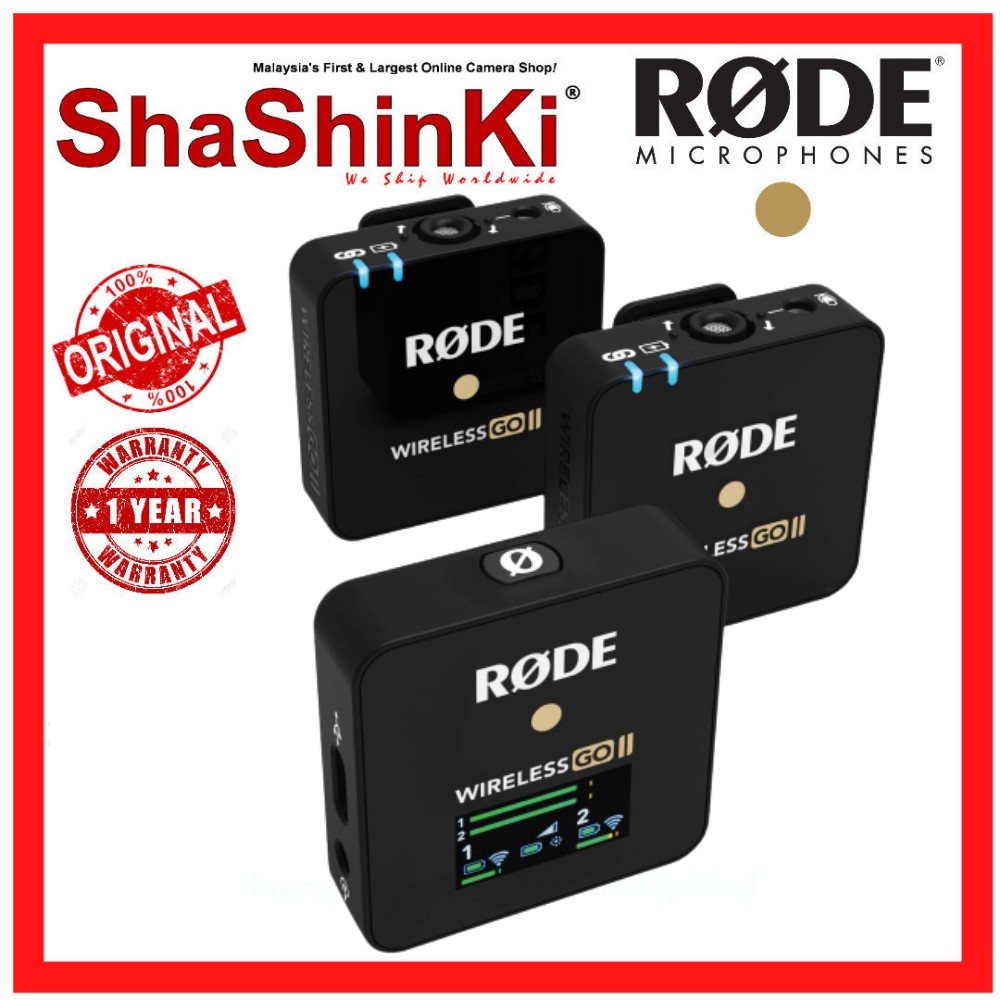 Rode Wireless GO II 2-Person Compact Digital Wireless Microphone System ...