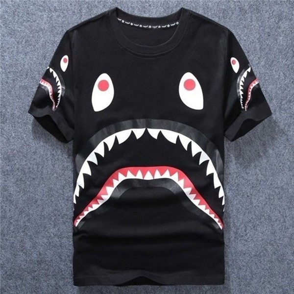 a bathing ape shark tee