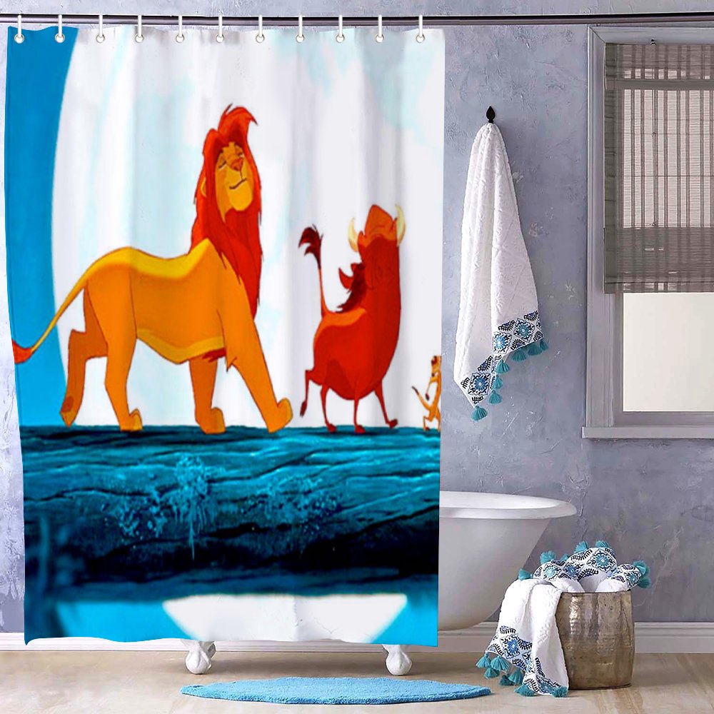 Disney Lion King Cartoon Shower, Lion King Shower Curtain