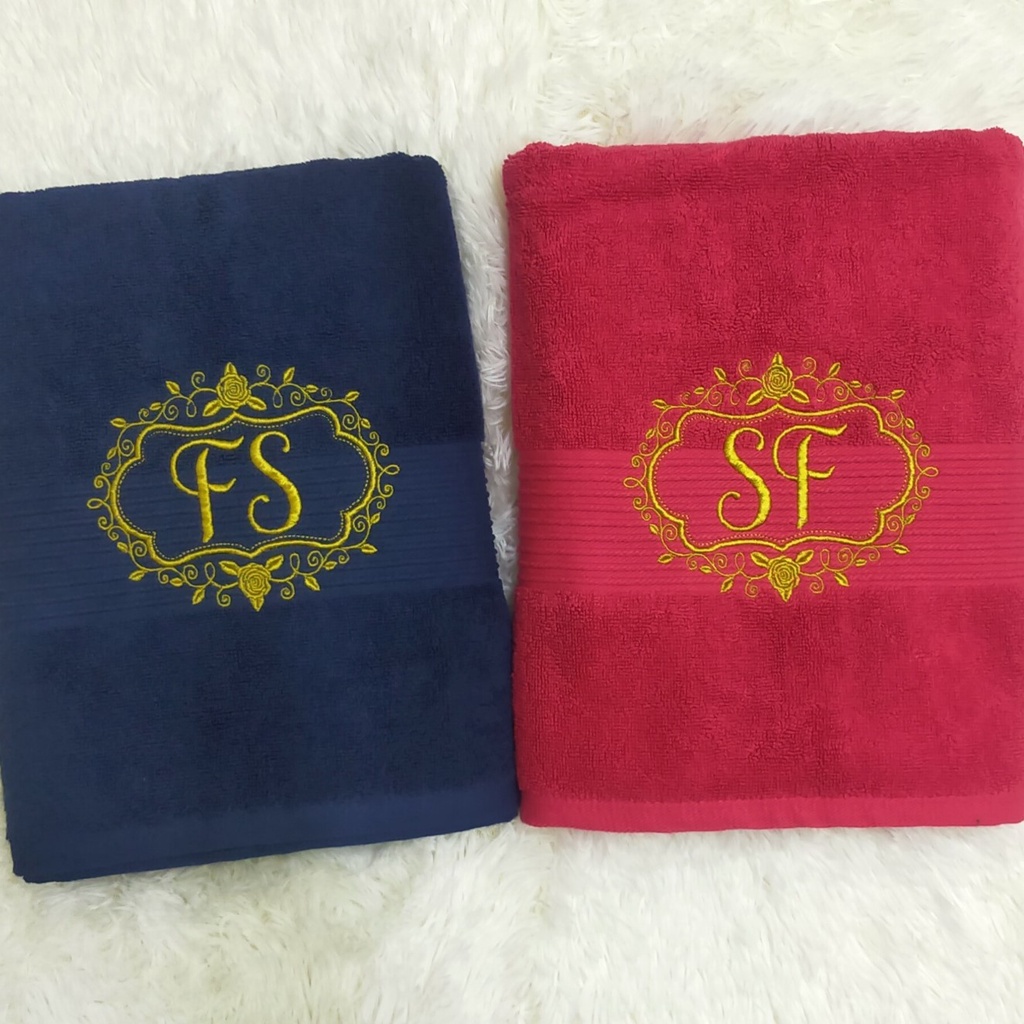 Buy Tuala Dewasa Sulam Hantaran Kahwin Sulam Nama Pengantin Tuala Royal Tebal Serap Air Tuala Sulam Murah Seetracker Malaysia