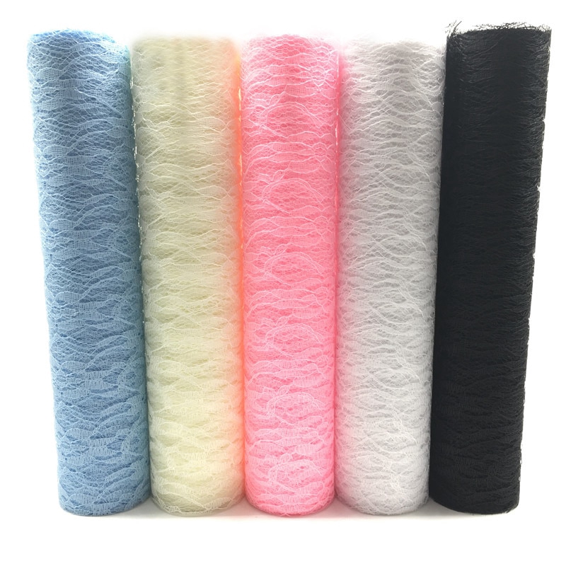 30cmx10yards Lace Roll Tulle Fabric Table Runner Chair Sash