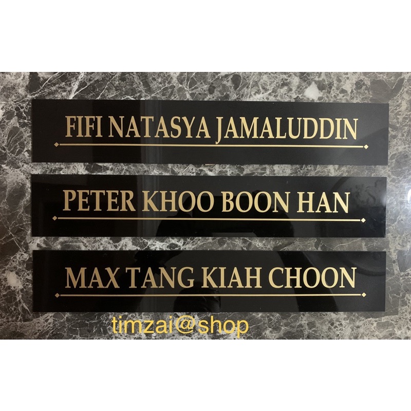 Nametag / Tanda Nama Pintu Khat/Rumi/Jawi Shopee Malaysia