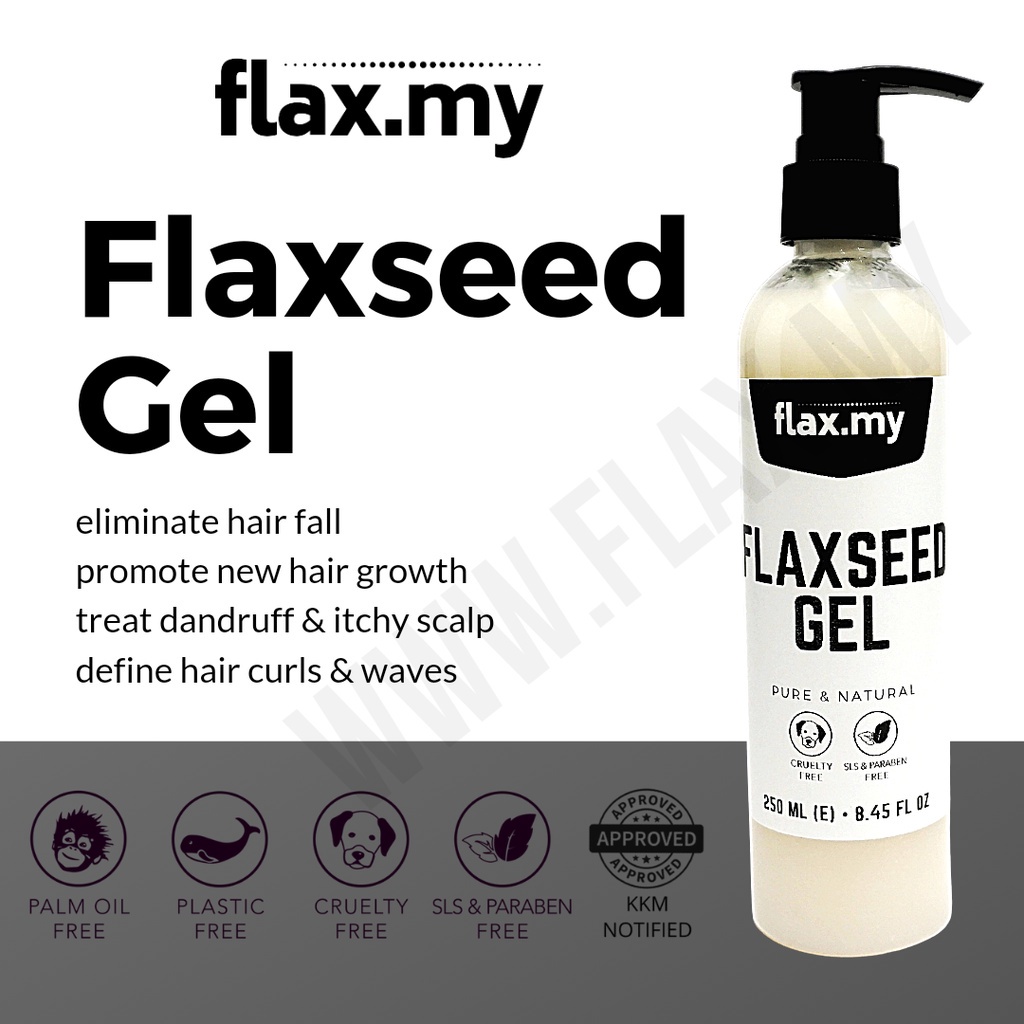 Flaxmy Flaxseed Hair Gel 100% Natural for Hair Growth Curl Definition  Prevent Hair Loss & Treat Dandruff | Shopee Malaysia