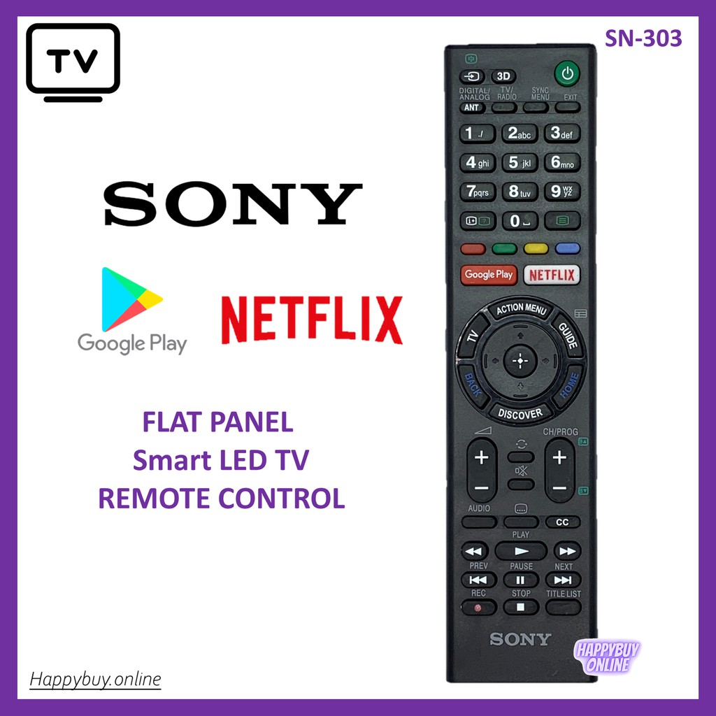 Sony Android Replacement LED TV Remote Control (303P) Sony Replacement