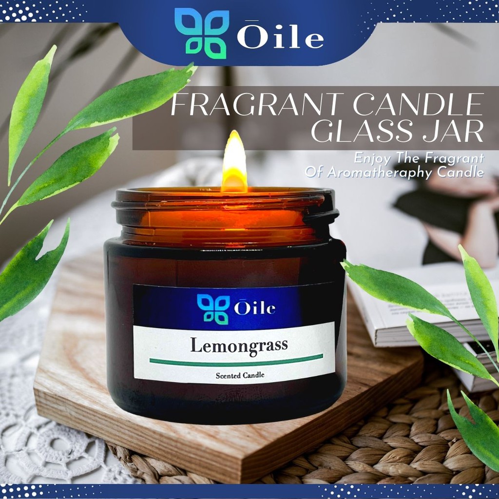 Lemongrass Scented Candle Fragrance Aromatherapy Essential Oil Aromatic