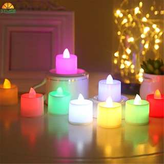 【TTLIFE】 1Pc Flameless Battery Operated Smokeless LED Tea Lights Candles Flameless Flickering Decor Home Wedding Birthday Party Decoratio