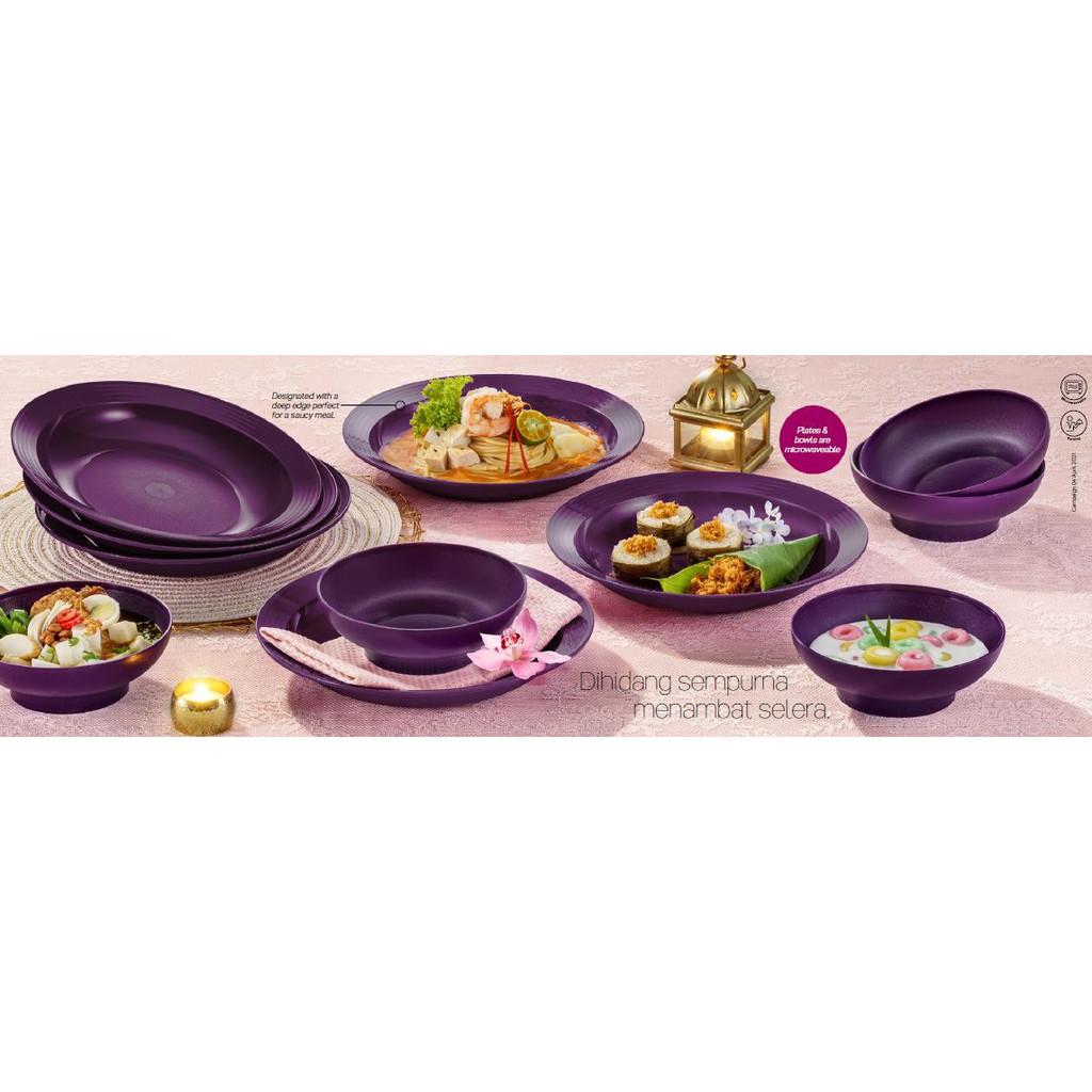 (Limited) Tupperware Purple Royale Bowl (4) 600ml