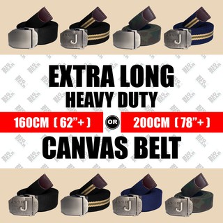 Extra Long Casual Canvas Belt with Buckle Tali Pinggang Panjang Malaysia Ready Stock