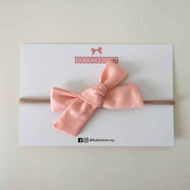 peach baby headband