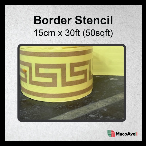 Wall Art Border Stencil Decorative Wall Plaster Art 15cm x 30ft