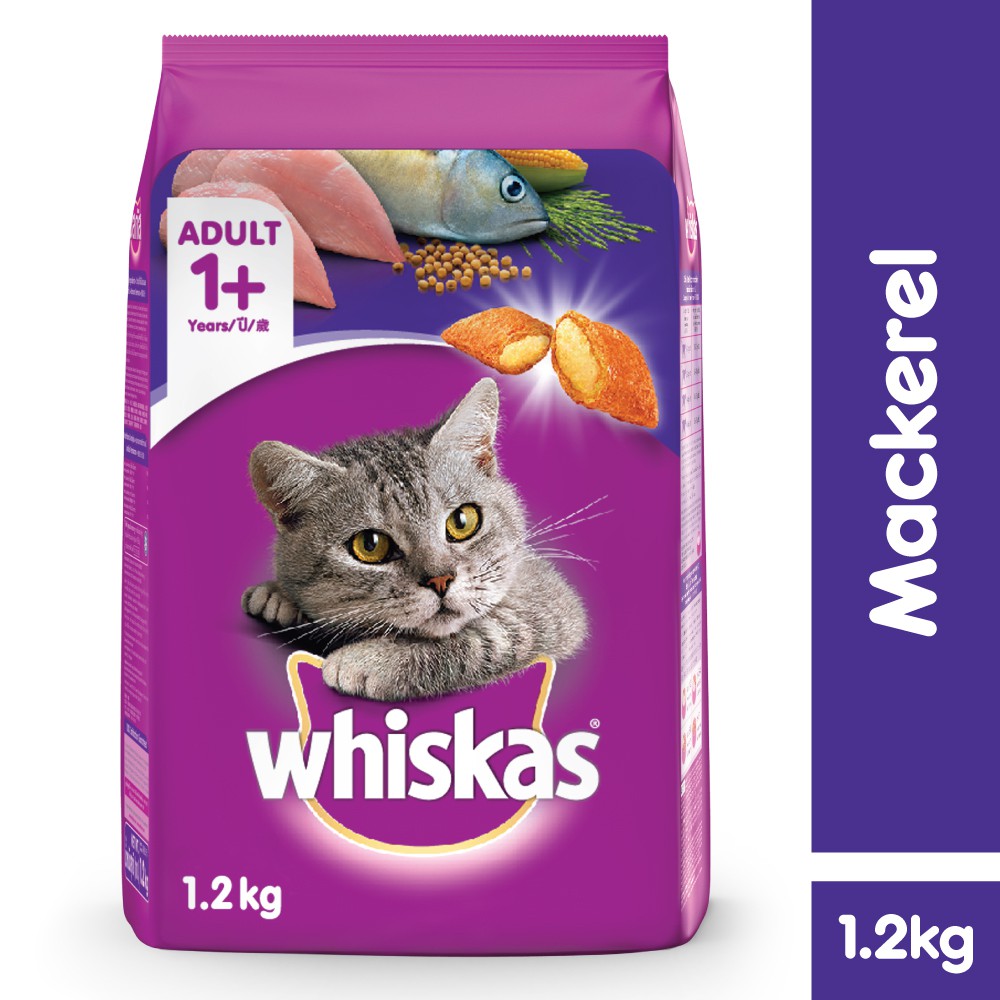 WHISKAS Dry Food Mackerel (1.2kg x 3 Packs) Shopee Malaysia