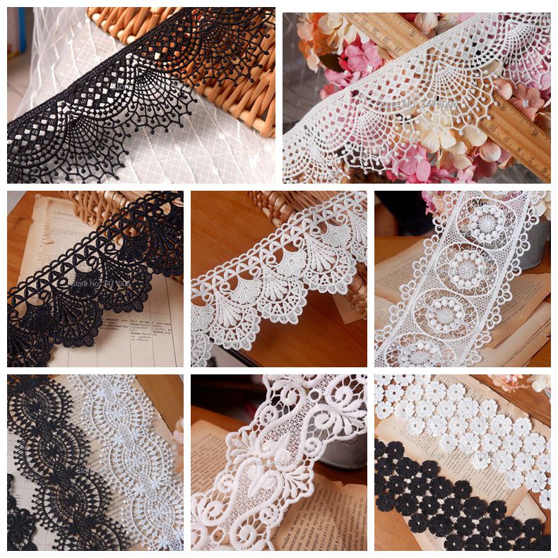 Width 8-10cm Milk Silk Water-soluble Lace Garment Stitching Decoration Material Shoulder Strap Accessories