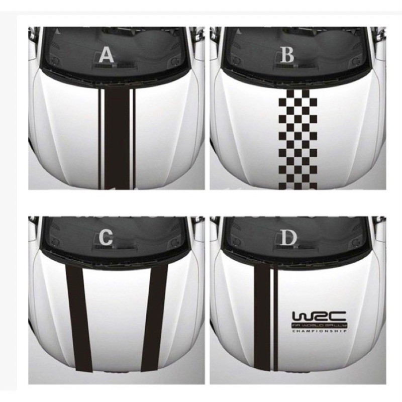 (Ready Stock)S142 WRC Stripe Car Design Vinyl Decals Sticker