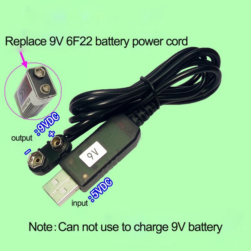 RR`USB Cable 5V Boost to 9V Voltage Converter Step-up Volt Transformer DC Power Regulator Line