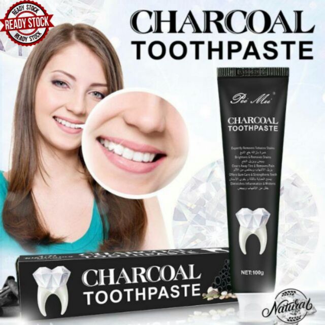 3D Whitening Charcoal Toothpaste Ubat Gigi Arang Batu 100g | Shopee ...