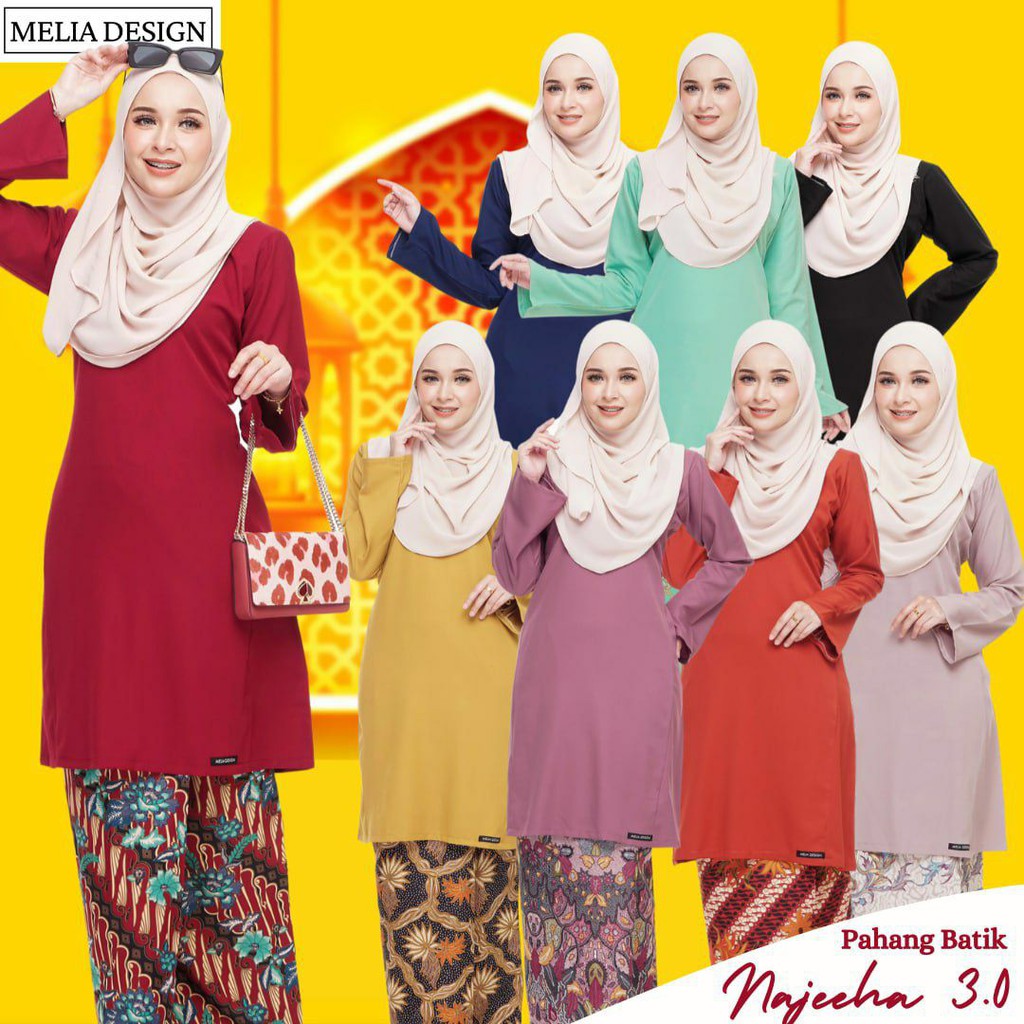 Buy Part 2 Kurung Pahang Najeeha 3 0 Baju Kurung Kain Batik Baju Raya 2021 Seetracker Malaysia