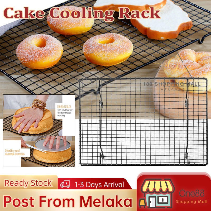 Stainless Steel Wire Grid Cooling Tray Cake Food Rack Oven Kitchen Baking Pizza Bread Barbecue Cookie Biscuit Holder