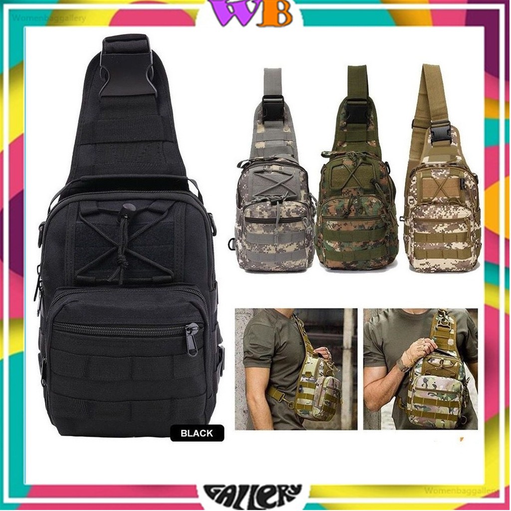 Army Military Tentera Darat PUBG Attack Tactical Sport Serangan Sukan Taktikal Chest Camping Sling Bag Beg Begs Bags