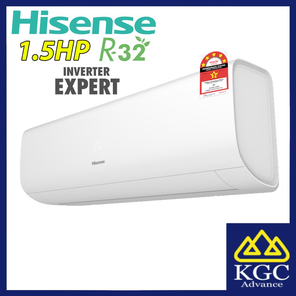 Free Shipping Hisense 1 5hp Inverter Air Conditioner R32 5 Star Energy Saving Ai13tugs Shopee Malaysia