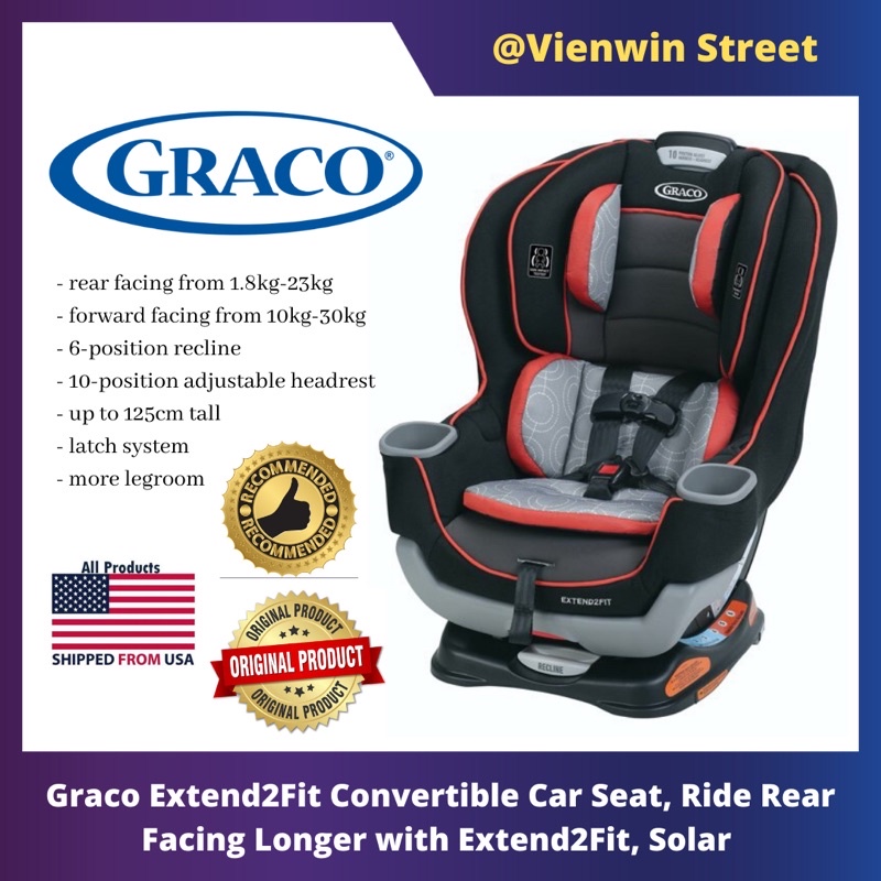 Graco Extend2Fit Convertible Car Seat (Solar / Kenzie) Shopee Malaysia