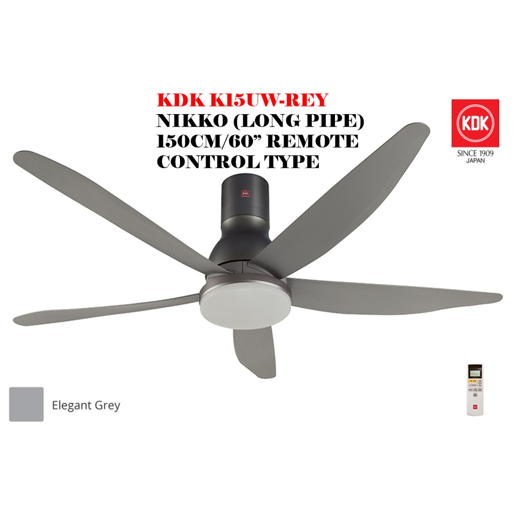 Kdk K15uw 60inch Remote Control Ceiling Fan Dc Motor With Led