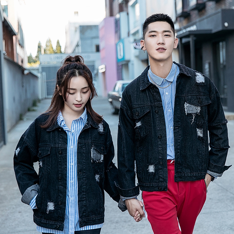 couple denim outfit