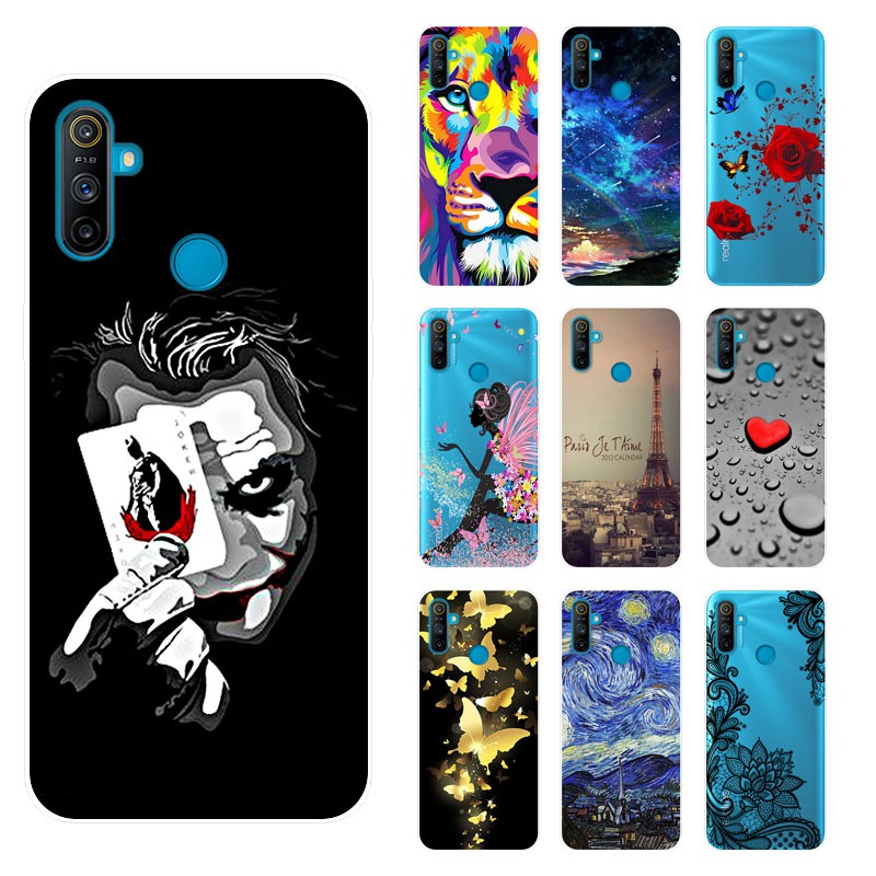 Realme C3 Case Painted Cartoon TPU Back Cover Soft Phone Case RealmeC3 ...