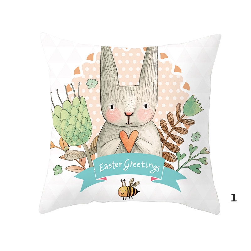 Mlotus Cute Rabbit Backrest Pillow Plush Child Bed Rest Pillows