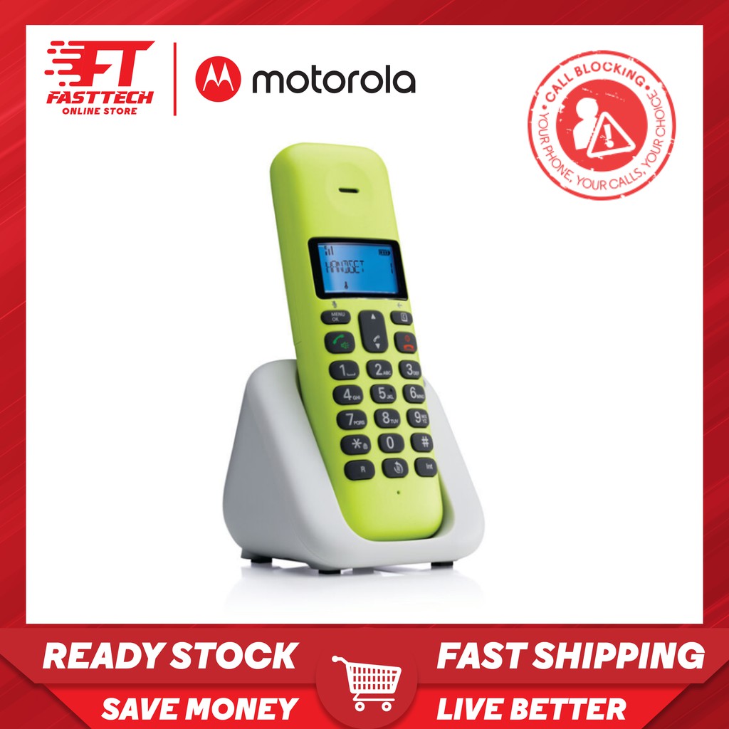 [US BRAND] Motorola DECT Speaker Cordless Telephone T301 TM Line Unifi
