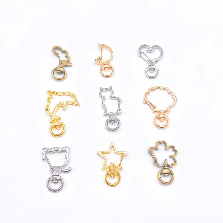 （ 手工 diy / 1PCS / metal key chain）Wholesale murah borong Star Moon Love charms pendants customized car keychain strap ring gift pendant lanyard diy fashion accessories Craft Supplies Handmade keychains Bag lobster clasp hook Buckle 手工制作钥匙扣 锁匙扣 钥匙圈手作饰品配件